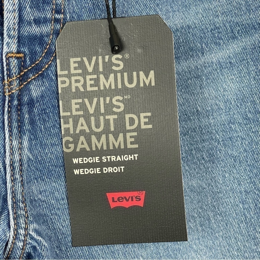 Levi’s Wedgie Straight Jazz Jive Sound Denim Jeans Size 28 x 26 IRREGULAR - Picture 8 of 16